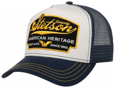 Caps - Stetson Trucker Cap American Heritage Vintage (niebieski)