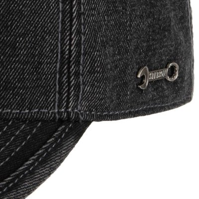 Caps - Stetson Engineer Cap Denim Garage Theme (czarny)