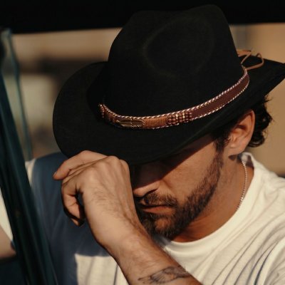 Kapelusze - Gårda Toquerville Crushable Wool felt Western hat (czarny)