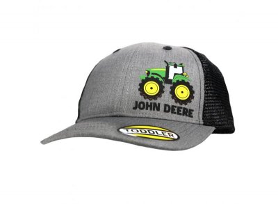 Czapka - John Deere Kids 3D Rubber Tractor Print Cap (czarny/szary)