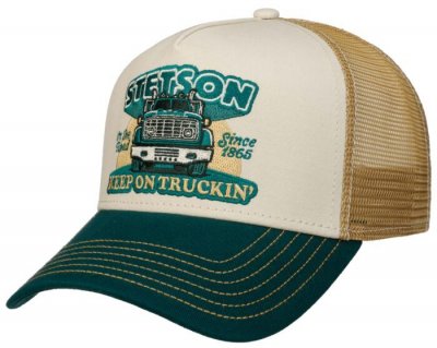 Caps - Stetson Trucker Cap Keep On Trucking (beżowy/zielony)