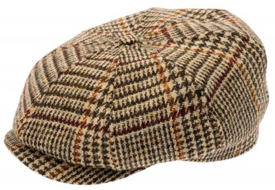 Kaszkiet - CTH Ericson Glen Check Harris Tweed (beżowy)