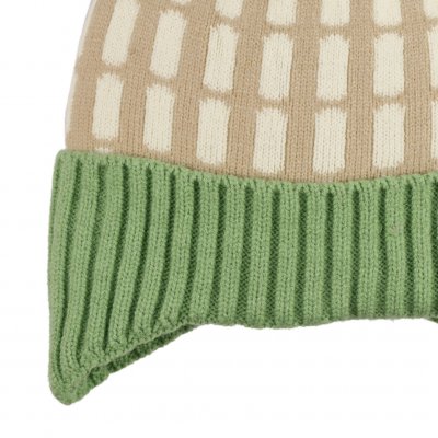 czapki dla dzieci - Gårda Lönneberga Beanie (beżowy/zielony)