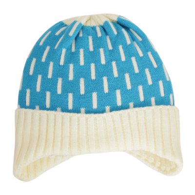 czapki dla dzieci - Gårda Lönneberga Beanie (niebieski/biały)