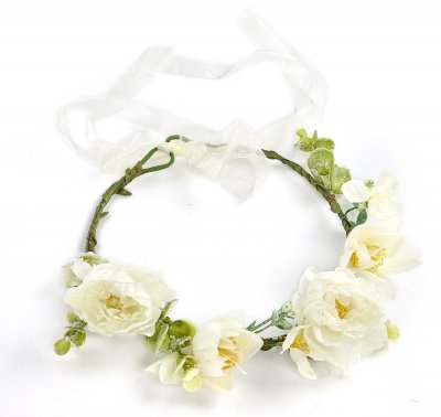 Wieniec kwiatowy - Gårda Liana Flowerband (biały)