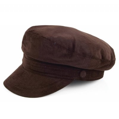 Fiddler cap - Jaxon Hats Corduroy Fiddler Cap (brązowy)