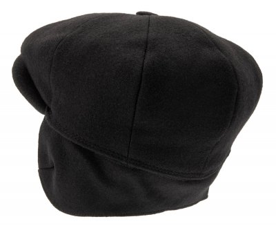 Kaszkiet - CTH Ericson Gustav Sr Earflap Melton (czarny)