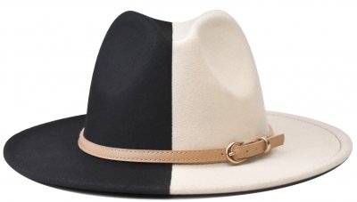 Kapelusze - Gårda Felt Hat (czarny/offwhite)