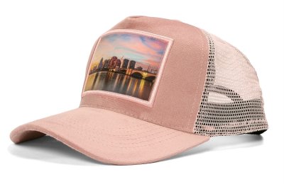Czapka - Gårda Velvet Trucker Sunset Skyline (różowy)
