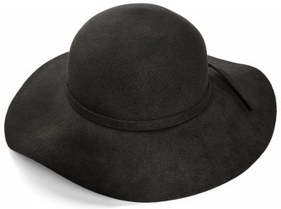 Kapelusze - Gårda Lessola Floppy Wool Hat (czarny)