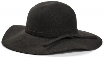Kapelusze - Gårda Lessola Floppy Wool Hat (czarny)