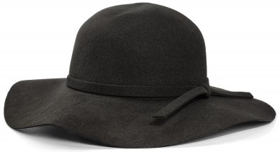 Kapelusze - Gårda Lessola Floppy Wool Hat (czarny)