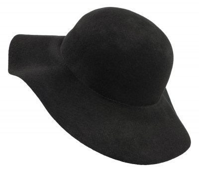 Kapelusze - Gårda Lessia Floppy Wool Hat (czarny)