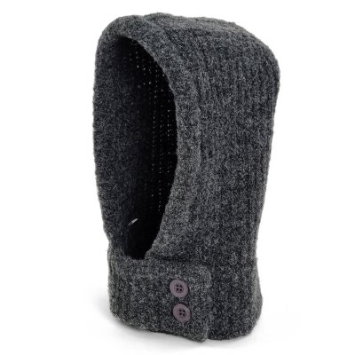 Kominiarka - Gårda Nivala Knitted Balaclava (ciemnoszary)