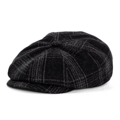 Kaszkiet - Gårda Premium Banbury Wool Newsboy (czarny)