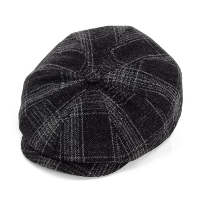 Kaszkiet - Gårda Premium Banbury Wool Newsboy (czarny)