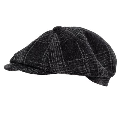 Kaszkiet - Gårda Premium Banbury Wool Newsboy (czarny)