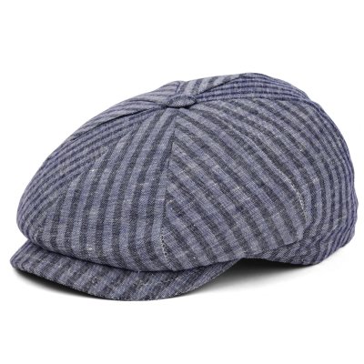 Kaszkiet - Gårda Barnaby Striped Newsboy (niebieski)