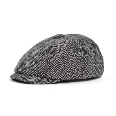 Kaszkiet - Gårda Digby Children's Newsboy Cap (czarny/biały)