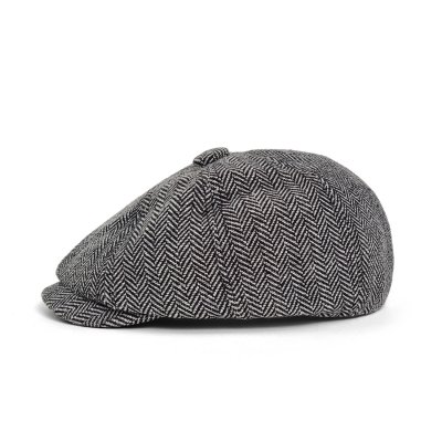 Kaszkiet - Gårda Digby Children's Newsboy Cap (czarny/biały)