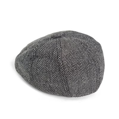 Kaszkiet - Gårda Digby Children's Newsboy Cap (czarny/biały)