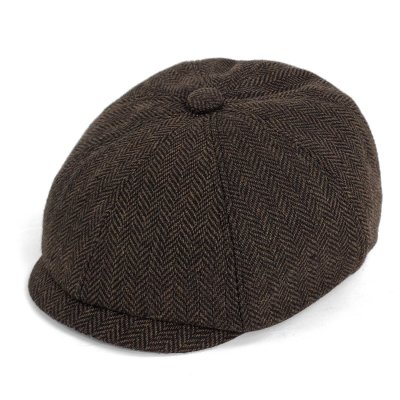 Kaszkiet - Gårda Digby Newsboy Cap (ciemny brąz)