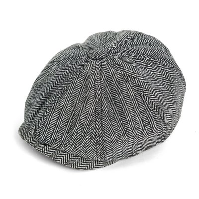 Kaszkiet - Gårda Digby Newsboy Cap (czarny/biały)