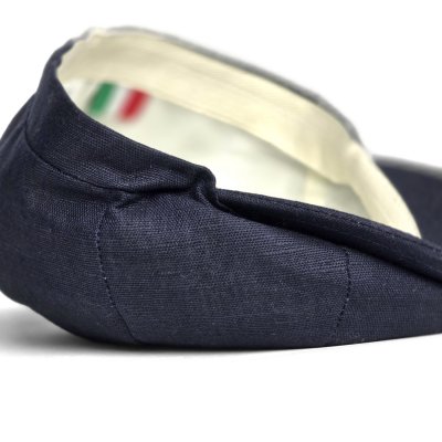 Kaszkiet - Gårda Palizzi Marina Linen Newsboy Cap (ciemnoniebieski)