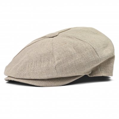 Gubbkeps / Flat cap - Gårda Vero Linen Newsboy Cap (natur)