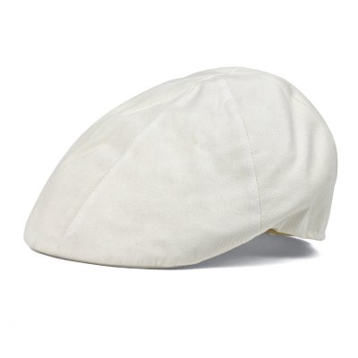 Kaszkiet - Gårda Vico Cotton Flat Cap (krem)