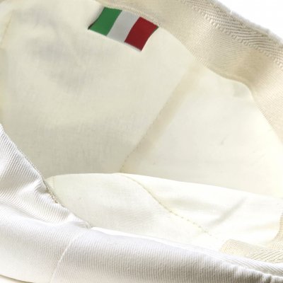 Gubbkeps / Flat cap - Gårda Vico Cotton Flat Cap (vit)