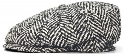 Kaszkiet - Gårda Venice Wool Newsboy Cap (czarny/biały/niebieski)