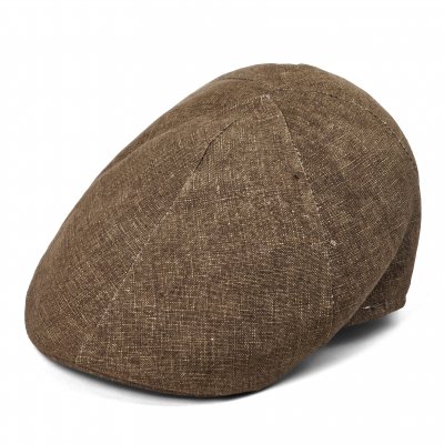 Kaszkiet - Gårda Tallone Linen Flat Cap (brązowy)