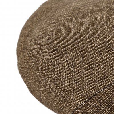 Kaszkiet - Gårda Tallone Linen Flat Cap (brązowy)