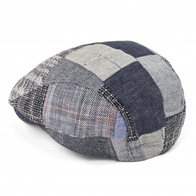 Gubbkeps / Flat cap - Gårda Zannone Linen Mix Flat Cap (blå)