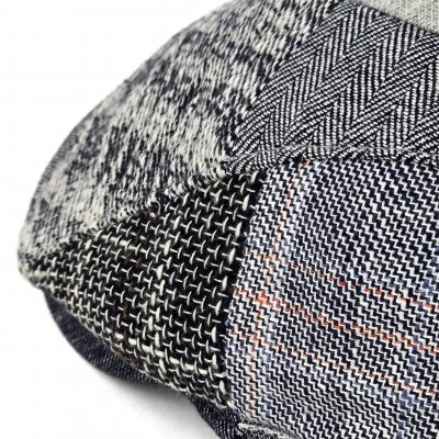Gubbkeps / Flat cap - Gårda Zannone Linen Mix Flat Cap (blå)