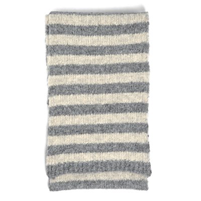 Szaliki - Gårda Grindelwald Striped Wool Mix Scarf (beżowy/szary)
