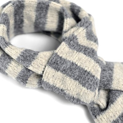 Szaliki - Gårda Grindelwald Striped Wool Mix Scarf (beżowy/szary)