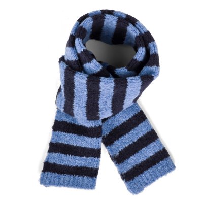Szaliki - Gårda Grindelwald Striped Wool Mix Scarf (niebieski)