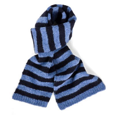 Szaliki - Gårda Grindelwald Striped Wool Mix Scarf (niebieski)