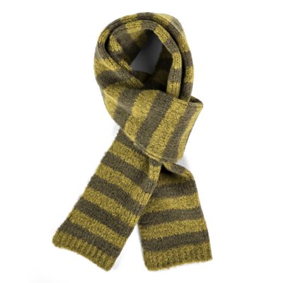 Szaliki - Gårda Grindelwald Striped Wool Mix Scarf (zielony)