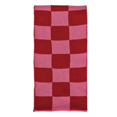 Szaliki - Gårda Kitzbühel Merino Wool Check Scarf (czerwony/różowy)