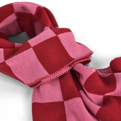Szaliki - Gårda Kitzbühel Merino Wool Check Scarf (czerwony/różowy)