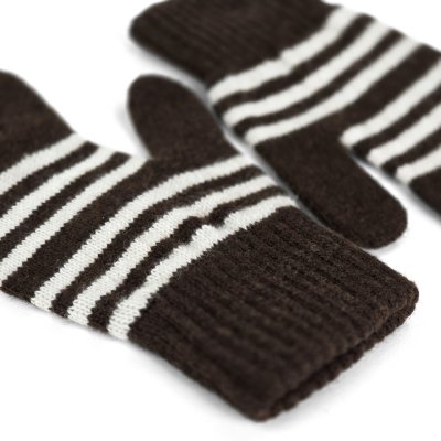 Rękawice - Gårda Cavalese Knitted Wool Mix Gloves (brązowy/biały)