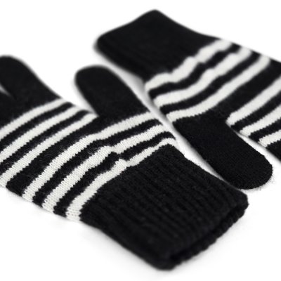 Rękawice - Gårda Cavalese Knitted Wool Mix Gloves (czarny/biały)