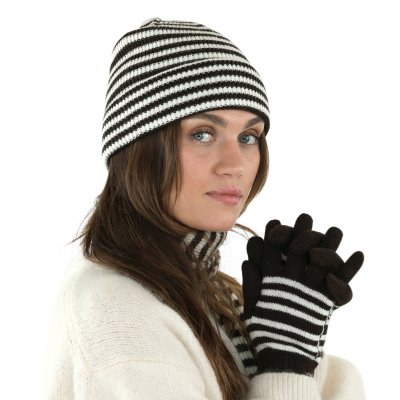 Rękawice - Gårda Cavalese Knitted Wool Mix Gloves (czarny/biały)