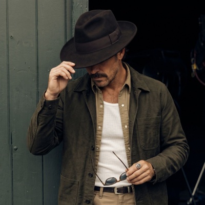 Kapelusze - Gårda Volterra Fedora Wool Hat (ciemnobrązowy)