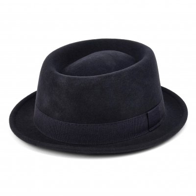 Kapelusze - Gårda Asolo Pork Pie Wool Hat (niebieski)