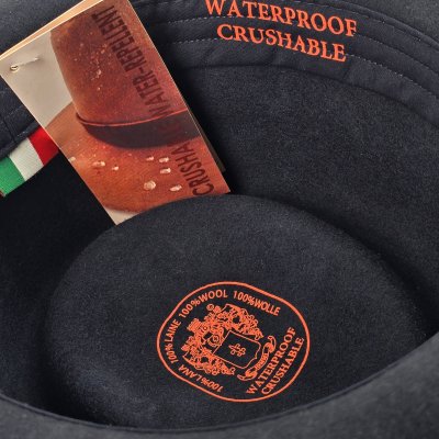 Kapelusze - Gårda Asolo Pork Pie Wool Hat (niebieski)