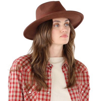 Kapelusze - Gårda Astoria Fedora (brązowy)